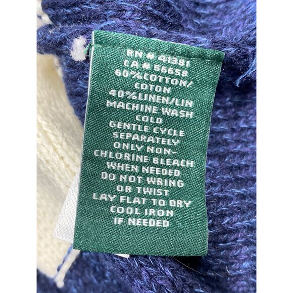 Ralph Lauren Womens M 2pc Linen Cotton Striped Sweater Dress Cardigan Set - Picture 5 of 11